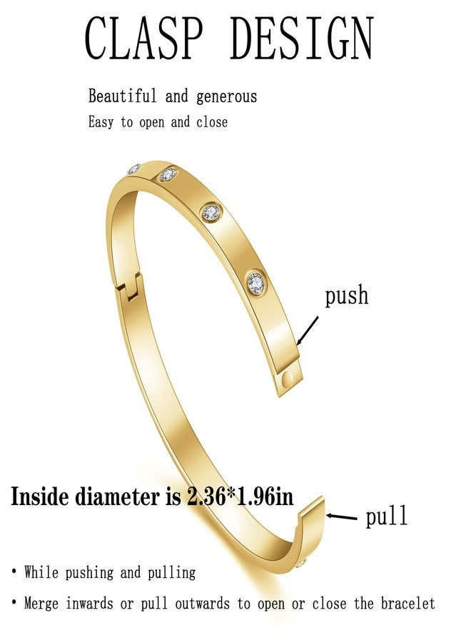 FUNIO 18K Gold Plated Van cleef Clover Bracelet Love bangle Set for Women - Stack Friendship Bracelet Lucky Link Bracelets Jewelry Gifts Trendy for Women - Image 3